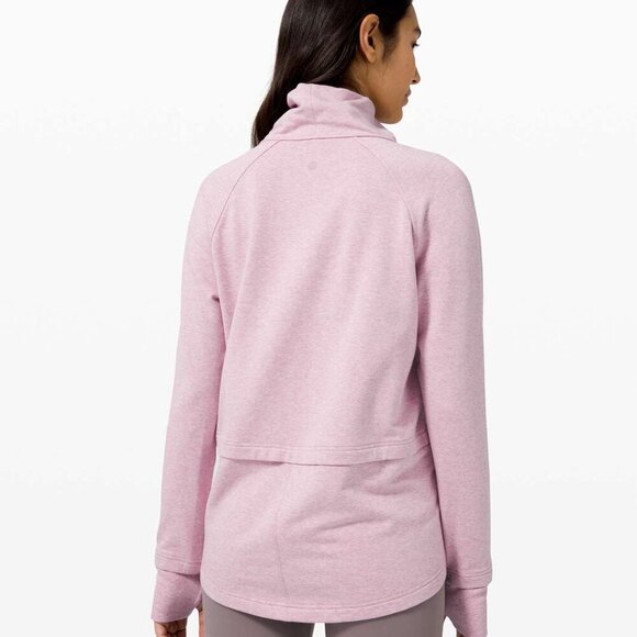 Lululemon Find Your Unwind Pullover Heathered Pink Taupe W3DBSS Size 8 - Picture 7 of 9